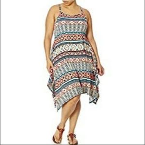 Tribal asymmetrical hankerchief dress